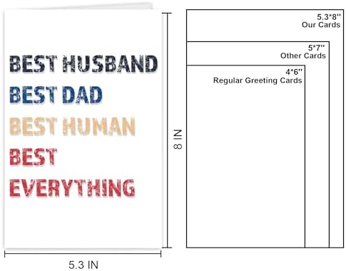 Father's Day Card for Husband Hubby, Funny 1st Father's Day Card Gift for Husband From Wife, Happy Father's Day Cards for Dad Father Partner Men Him