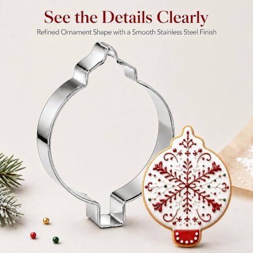 Christmas Cookie Cutters Set, 5Pcs Stainless Steel Ornament Cookie Cutter