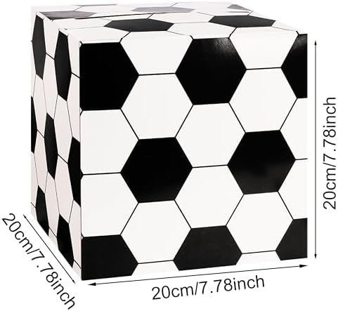 Soccer Card Box Sports Party Favors Post Box Cardboard Receiving Money Holder for Soccer Theme Wedding Reception, Baby Showers, Anniversary, Birthday Party, Graduation Table Centerpiece Decorations