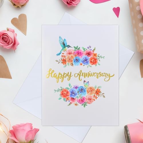 FaCraft Large Anniversary Card for Couple - 3D Pop Up Music & Light Valentines Wedding Anniversary Card Gifts with Envelope, Blank Insert and Seal, for Spouse Husband Wife Him Her