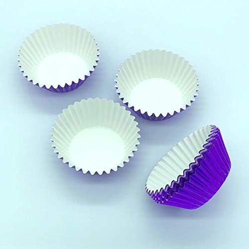 Lavender Purple Foil Cupcake Liners Standard Paper Baking Cups for Party and More, 120-Count