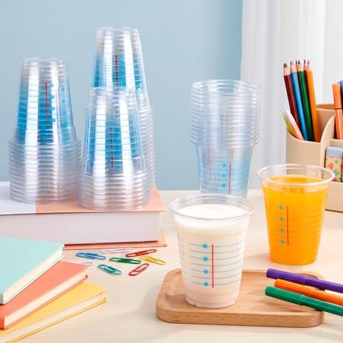Funnymoom 60 Pack Back to School Cups, Blue Notebook Design, 12oz