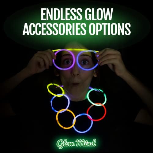 200 Glow Sticks Bulk Party Pack, 8" Halloween Glow Bracelets and Necklaces