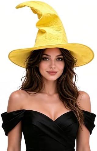 HOMELEX Adult Witch Hat, Tattered Lace Costume Hat for Halloween