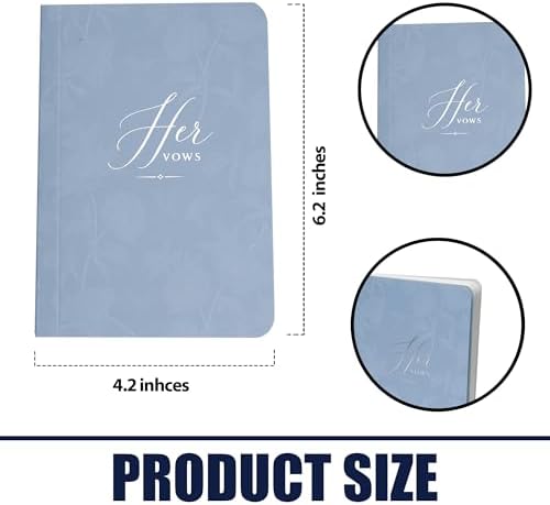 Vow Books His and Hers, Wedding Vow Books Set of 2 for Bride and Groom, 4 x 6 Inches Personalized Notebook for Ceremony Promises, Floral Keepsake Journals, His and Hers Gifts, Wedding Must Haves 2026