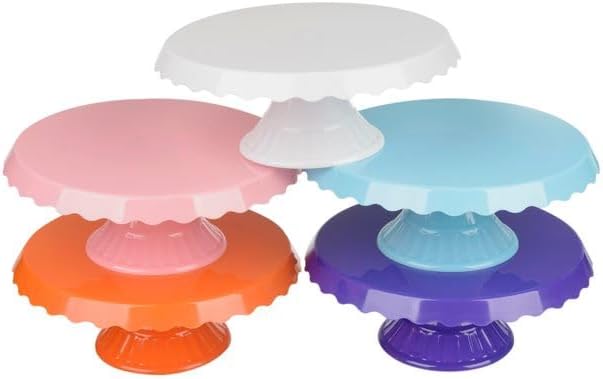 Essential Clear Cake Stand – Round Plastic Dessert Display for Parties, Weddings & Birthdays – Cupcake Holder, Candy Tray, Lightweight & Reusable – 10+ Colors