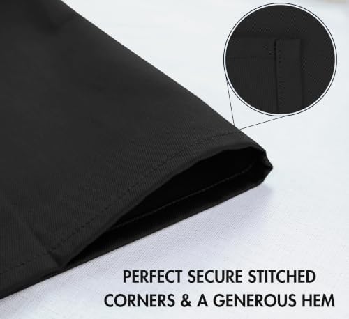 Ruvanti Cloth Napkins Set of 12, Cotton Enrich 18”x18” - Black