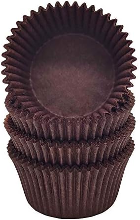 Premium Coffee Greaseproof Cupcake Liners Muffin Paper Baking Cups Standard Size, 100-Count