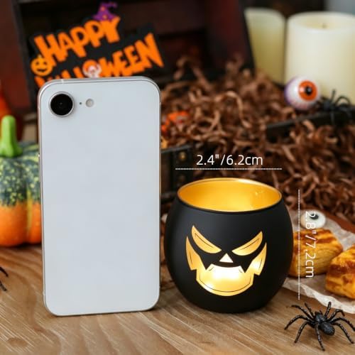 Jack O Lantern Votive Candle Holders for Indoor Outoddr Halloween Decor