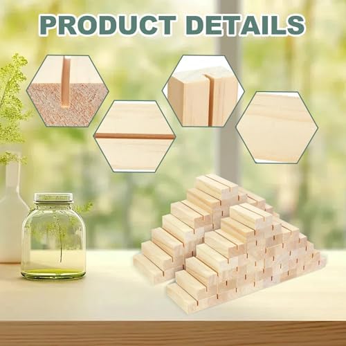 15 pcs Wood Table Number Holders,Wooden Place Card Holders