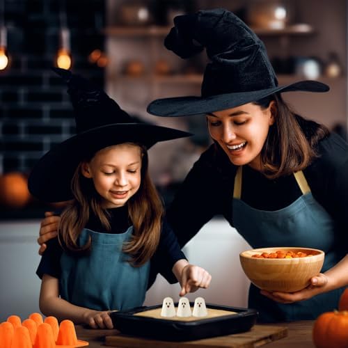Ghost Silicone Molds 2 Packs Non-Stick 3D Chocolate Molds 9-Cavity Cute Ghost Mold for Jelly Gummy Candy Pudding Ice Cube Resin Cake Halloween Party Decorations