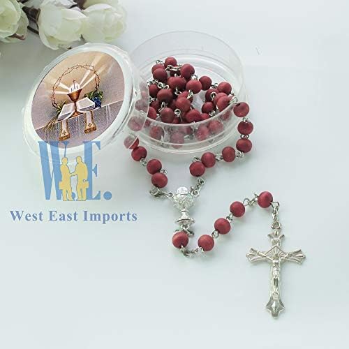 WE 12-Pack First Holy Communion Scented Rosary Favors with Box and Bag