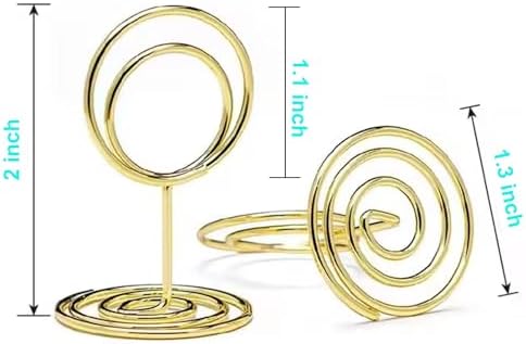 warmtree 26 Pieces Gold Table Number Holders - Place Card Holders & Table Number Stands for Wedding Decor, Centerpieces for Tables, Multi-Use Card Holders for Parties/Birthdays/Restaurants