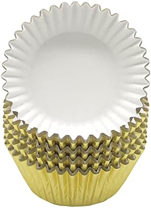 Standard Gold Foil Cupcake Liners Muffin Baking Cups for Party and More, 100-Count