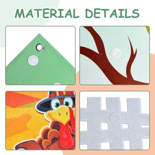 Cinrobiye Fall Tree Bulletin Board Felt Craft Kit, 41 Pcs Thanksgiving Maple Leaves Activity Set with Large Tree Poster, Gratitude Writing Wall Decor for Autumn Classroom, Home, Party Supplies