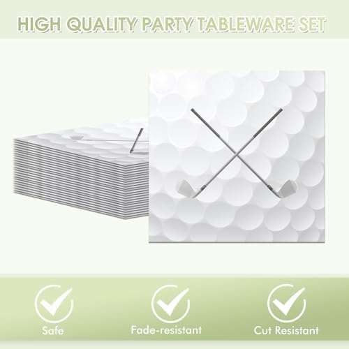 40 PCS Golf Party Decorations,Fun Golf Party Supplies Set Include Disposable Paper Plates and Napkins,Golf Ball Sports Themed Decorations Sports Events Birthday Party Baby Shower,Serve 20