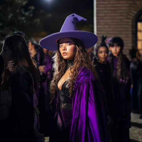 Witch Hat, 18IN Wizard Hat Cosplay Accessories for Halloween