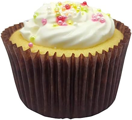 Premium Coffee Greaseproof Cupcake Liners Muffin Paper Baking Cups Standard Size, 100-Count