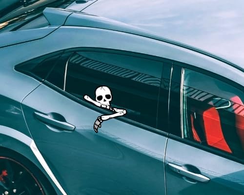 FLFK Peel and Stick Weatherproof Car Decals Skeleton Wall Stickers