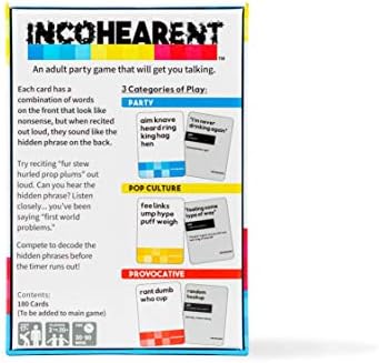 Incohearent Fresh Phrases Expansion Pack Party Game by Relatable