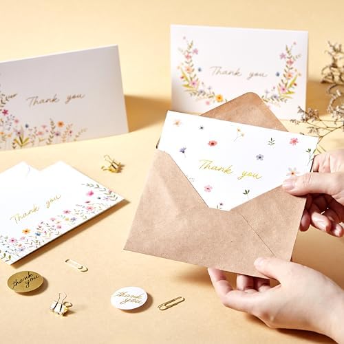 Thank You Cards with Envelopes Bulk 20 Pack 4x6 Blank