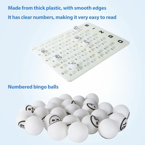 GSE Professional Bingo Game Set for Adults Large Groups, (Gold Cage)