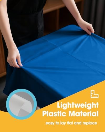 Niuara Blue Plastic Table Cloth Disposable, 4 Pack, 54 x 108 in