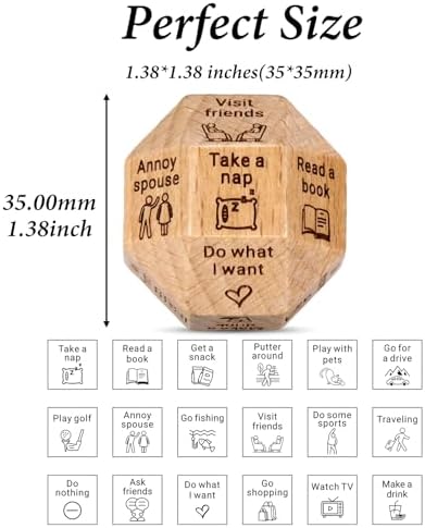Retirement Gifts for Men Women - Wooden Dice Retired Gifts for Men Women