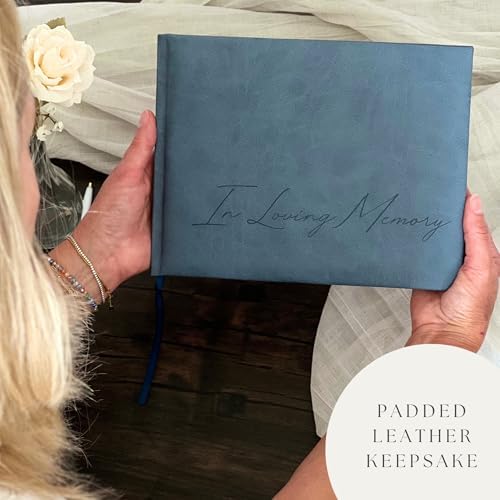 Funeral Guest Book for Celebration of Life Memorial Service with Table Sign