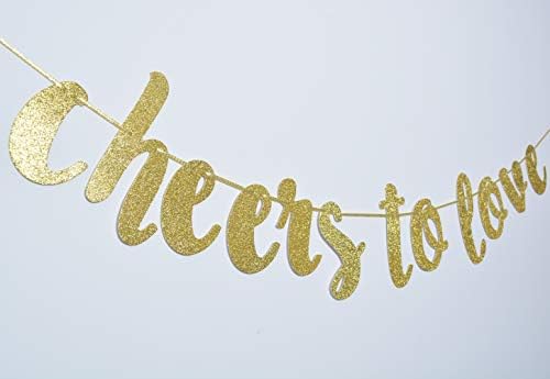 Qttier Wedding Banner, Cheers Love Decor, Pre-strung