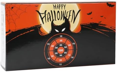 Halloween Party Games Toys for Kids, Large 26" Halloween Bat Dart Board Game Decorations Centerpieces Party Supplies with 12 Sticky Balls for Halloween Birthday Gifts for Age 3+ Boys Girls