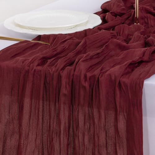 Cheesecloth Table Runner Fall Boho Wedding Birthday Party Home Decor