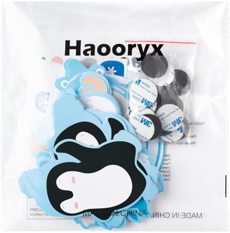 Haooryx DIY Polar Animal Magnet Craft Kit - 30 Set Make Your Own Winter Arctic Animal Sticker Decoration Christmas Paper Craft for School Art Project Refrigerator Bulletin Board Xmas Holiday Decor