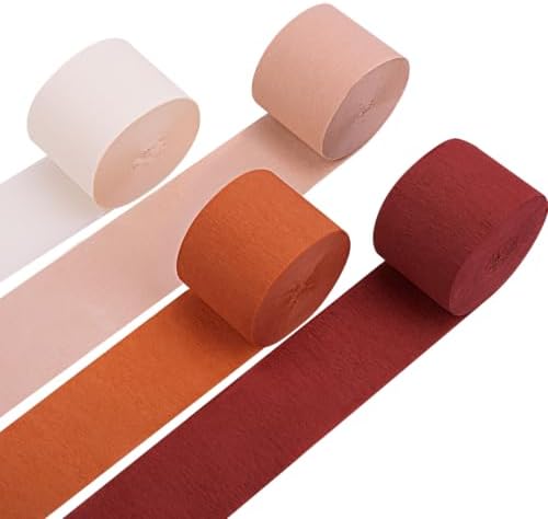 8 Rolls Fall Party Decorations, Crepe Paper Streamers for Thanksgiving