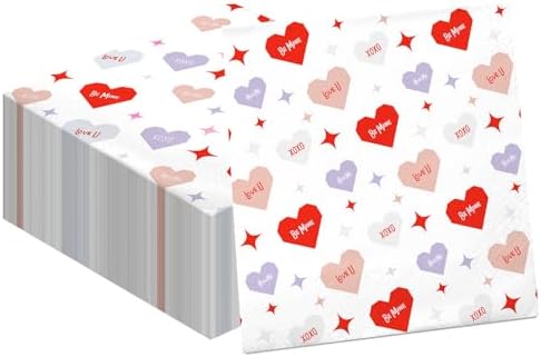 50Pcs Heart Decoupage Napkins
