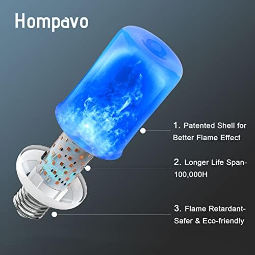 Hompavo 【Upgraded Flame Light Bulbs for Home Decor with Upside Down Effect