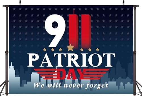 911 Patriot Day Backdrop Banner 6x4FT We Will Never Forget Background