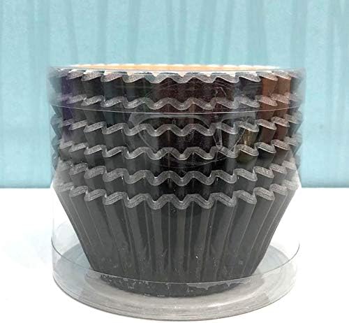 Classic Black Paper-Lined Foil Cupcake Liners Standard Baking Cups for Party and More, 120-Count