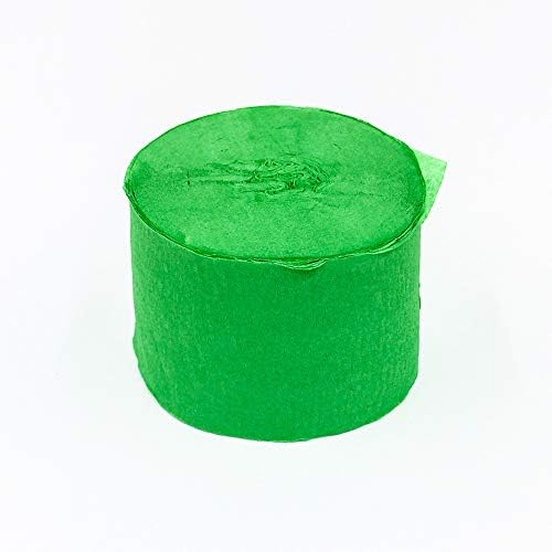 8 Rolls Green Crepe Paper Streamers, Wedding Birthday Baby Shower Christmas Party Decoration, St Patrict's Day Rainbow DIY Supplies, Living Room Bedroom Decor