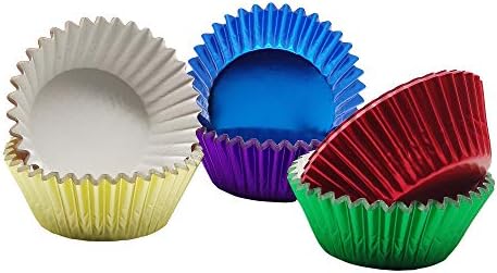 Rainbow 6 Bright Colors Standard Cupcake Liners Muffin Foil Paper Baking Cups, 120-Count