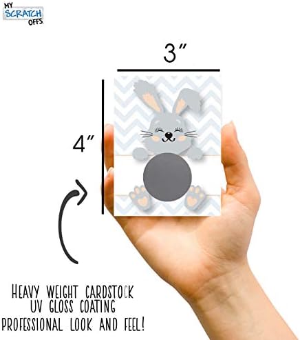 My Scratch Offs 20 Pack Funny Easter Bunny DIY Make Your Own Scratch Off Cards & Stickers. Perfect for Teacher Rewards, Business Promo Codes & Custom Message