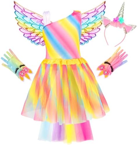 LIMIROLER Princess Dress Up Clothes for Little Girl Role Play Costume Gift Set Princess Dress Up Toys for Toddler Girls