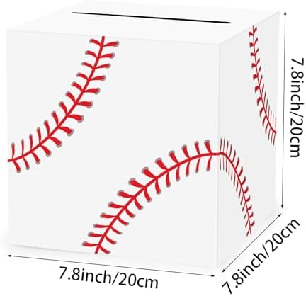 Hxezoc Baseball Card Box Sports Party Favors Post Box Cardboard Receiving Money Holder for Baseball Theme Wedding Reception, Baby Showers, Anniversary, Birthday Party, Table Centerpiece Decorations