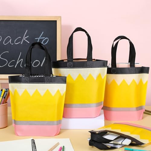 Hosuly 24 Pcs Back to School Gift Bags Pencil Tote Bags Bulk