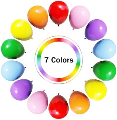 Rainbow Colorful Balloons Arch Kit, 131pcs Party Latex Balloons