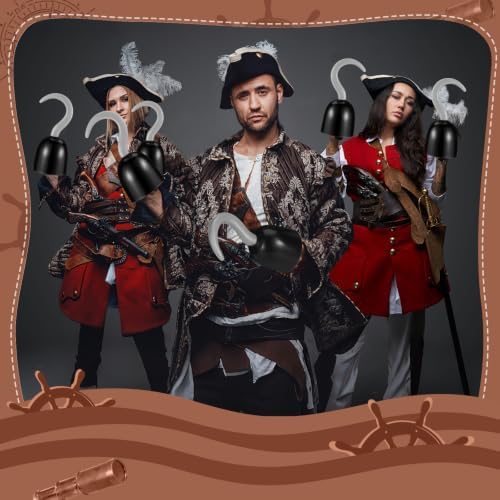Booson 18 Pieces Pirate Hook Captain Hook Ring Toss Game
