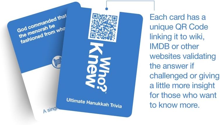 Hanukkah - Hanukkah Gifts - Chanukah Gifts - Chanukah - Dreidel Game - Hanukkah Games - Who Knew? Hanukkah Trivia