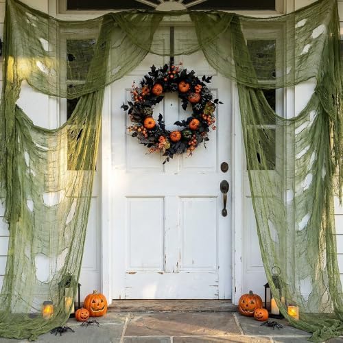 Tlswshsy 500'' x 39''Large Halloween Creepy Cloth, Spooky Gauze Decoration
