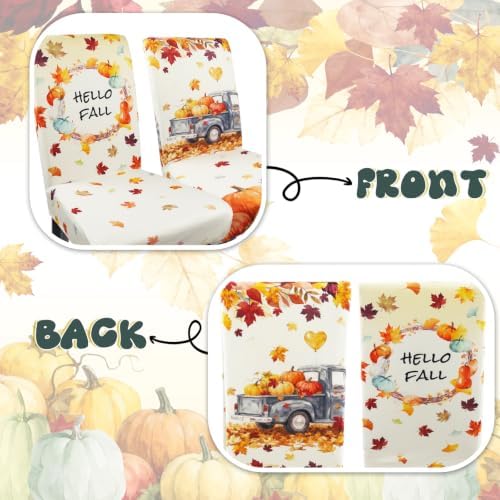 Fall Chair Covers Set of 4 Pumpkin Chair Back Covers