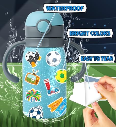 Soccer Party Favors, 100 Pcs Soccer Stickers for Boys Girls Kids Teens